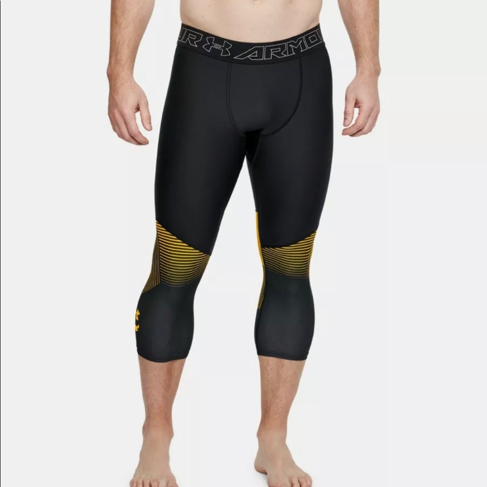 NWT UA Project Rock Vanish Black 3/4 Leggings Pants Sz S - Picture 1 of 12